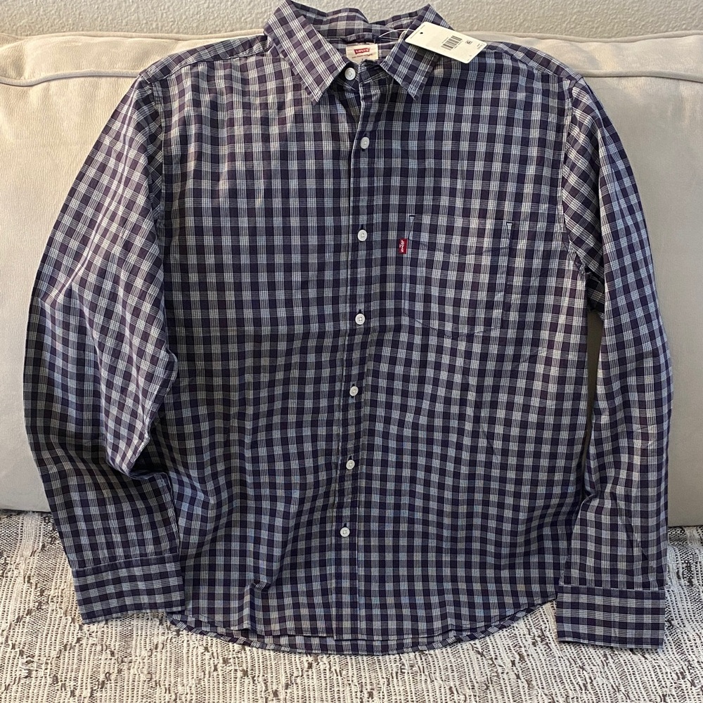 New Men’s Levi’s The One Pocket Button Up Shirt Large
